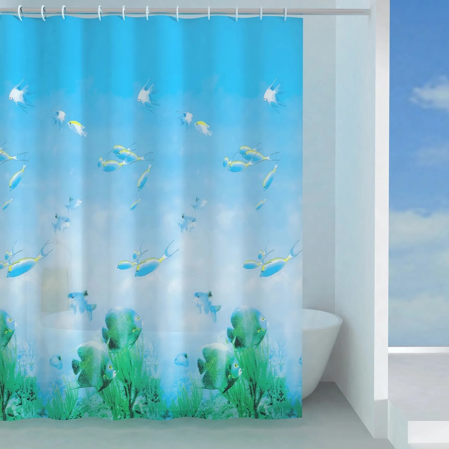 Tenda doccia Paradise in peva 180x200 cm multicolor