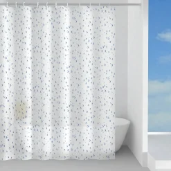 Tenda doccia Rugiada in peva 180x200 cm azzurra