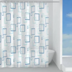 Tenda doccia Tablet in peva 180x200 cm azzurra