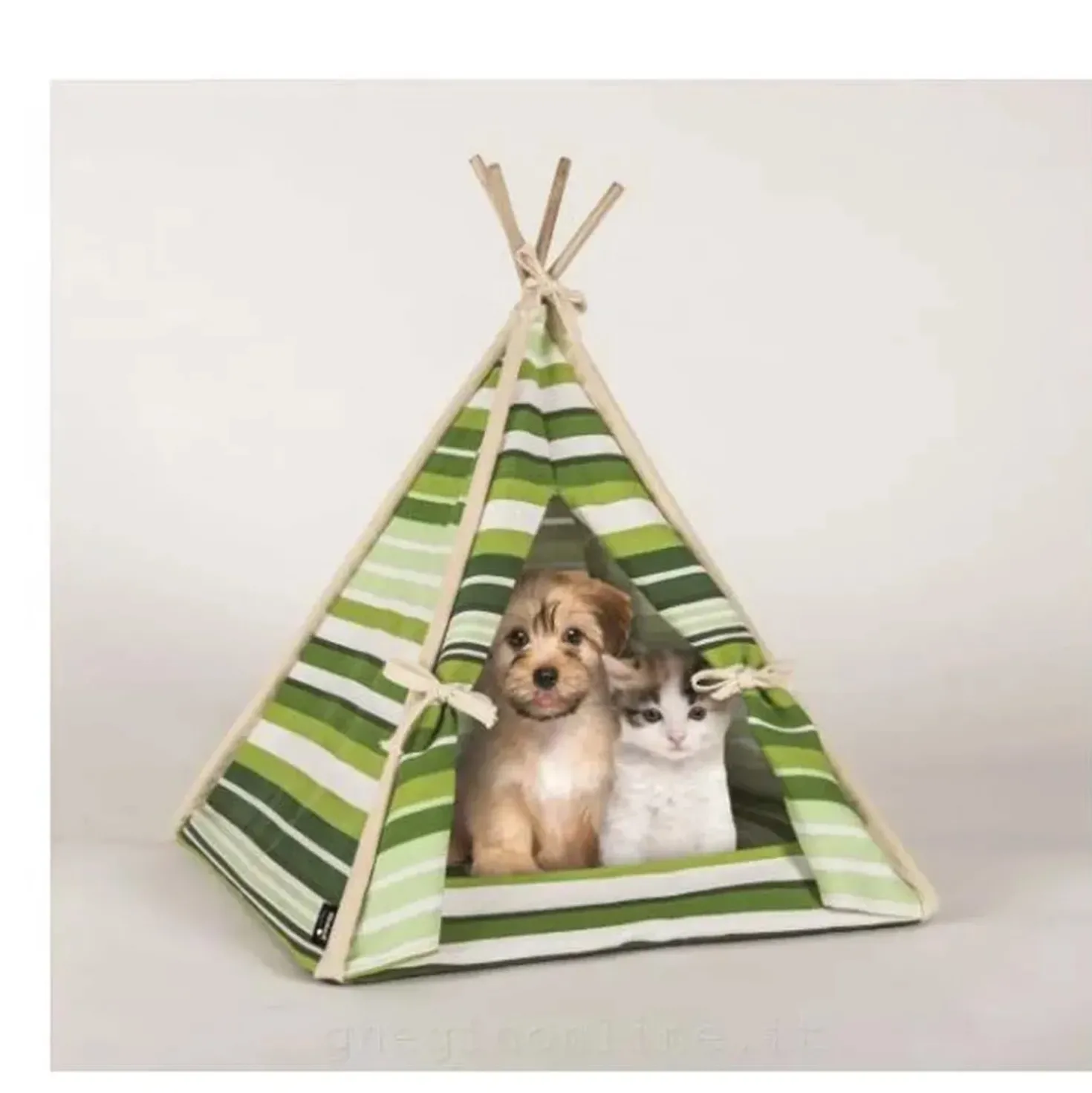Tenda indiana multirighe verde 45x45x56 cm