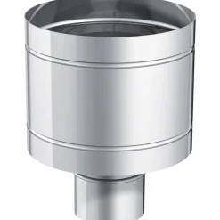 Terminale a botte diam.100 acciaio inox sp.0,5 mm