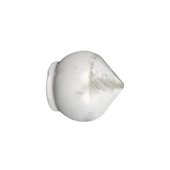 Terminale bastone tenda Bulbo in alluminio avorio Ø 20 mm 2 pz