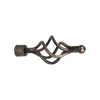 Terminale bastone tenda Ciorciola in ferro nero Ø 20 mm 1 pz