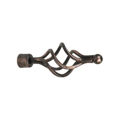 Terminale bastone tenda Ciorciola in ferro nero Ø 20 mm 1 pz