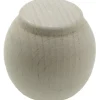 Terminale bastone tenda Palla in legno bianco antico 23 mm 2 pz