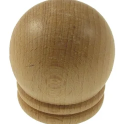 Terminale bastone tenda Palla in legno naturale Ø 28 mm 2 pz