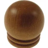 Terminale bastone tenda Palla in legno ciliegio Ø 28 mm 2 pz