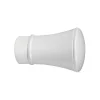 Terminale bastone tenda Tromba in alluminio bianco Ø 20 mm 1 pz
