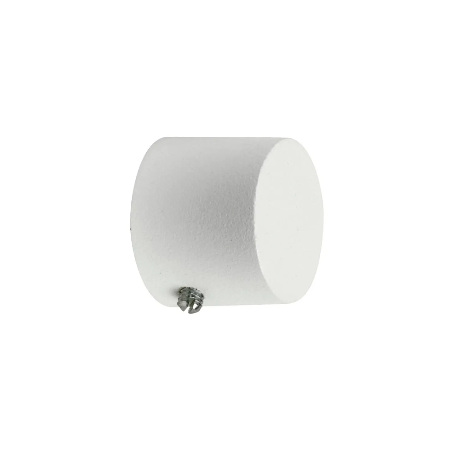 Terminale bastone tenda Tappo in alluminio bianco Ø 20 mm 2 pz