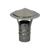 Terminale canna fumaria antipioggia base tonda in acciaio inox Ø 80 mm