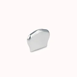 Terminale in ottone cromo-satinato per corrimano 62 mm x 45 mm