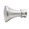 Terminale per bastone tenda in metallo Trumpet argento 2 pz