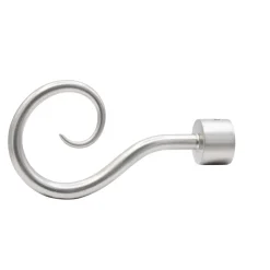 Terminale per bastone tenda Hook argento opaco Ø 2 cm 2 pz