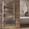 Termoarredo con tubi quadrati in acciaio cromato L 50 x H 100 cm