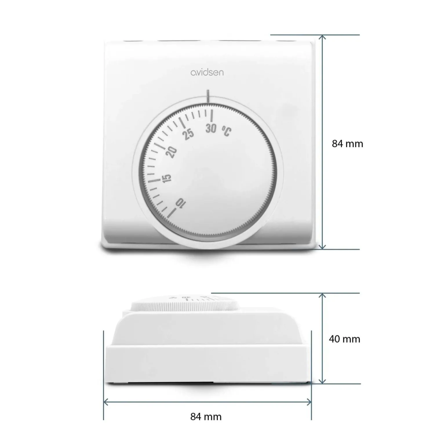 Termostato ambiente meccanico a rotella con interruttore On/Off Avidsen