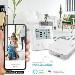 Termostato Smart Home Wifi Avidsen HomeFlow WL a batteria wireless