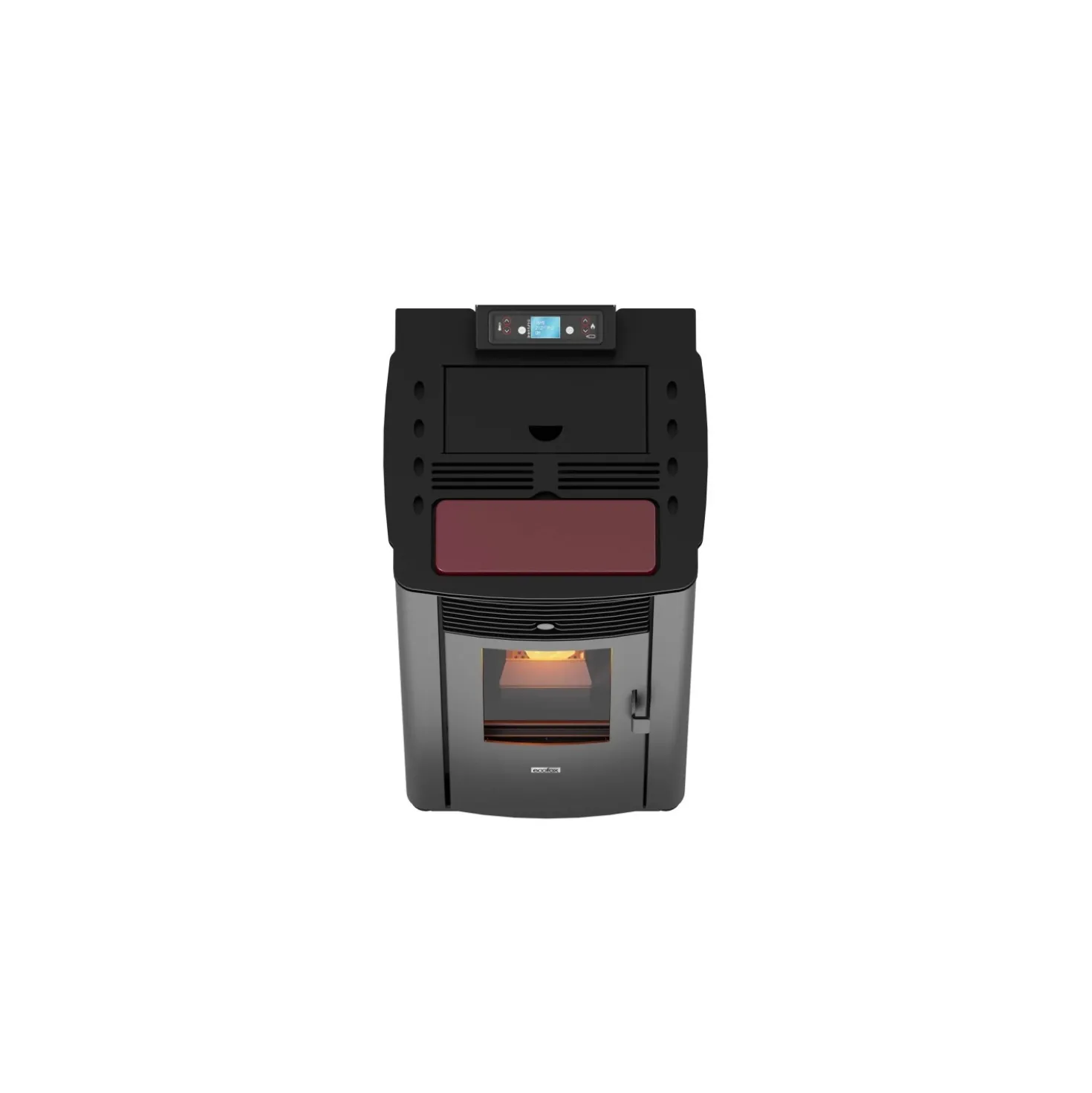 Termostufa a pellet Ecofox Niagara 13,84 kW bordeaux