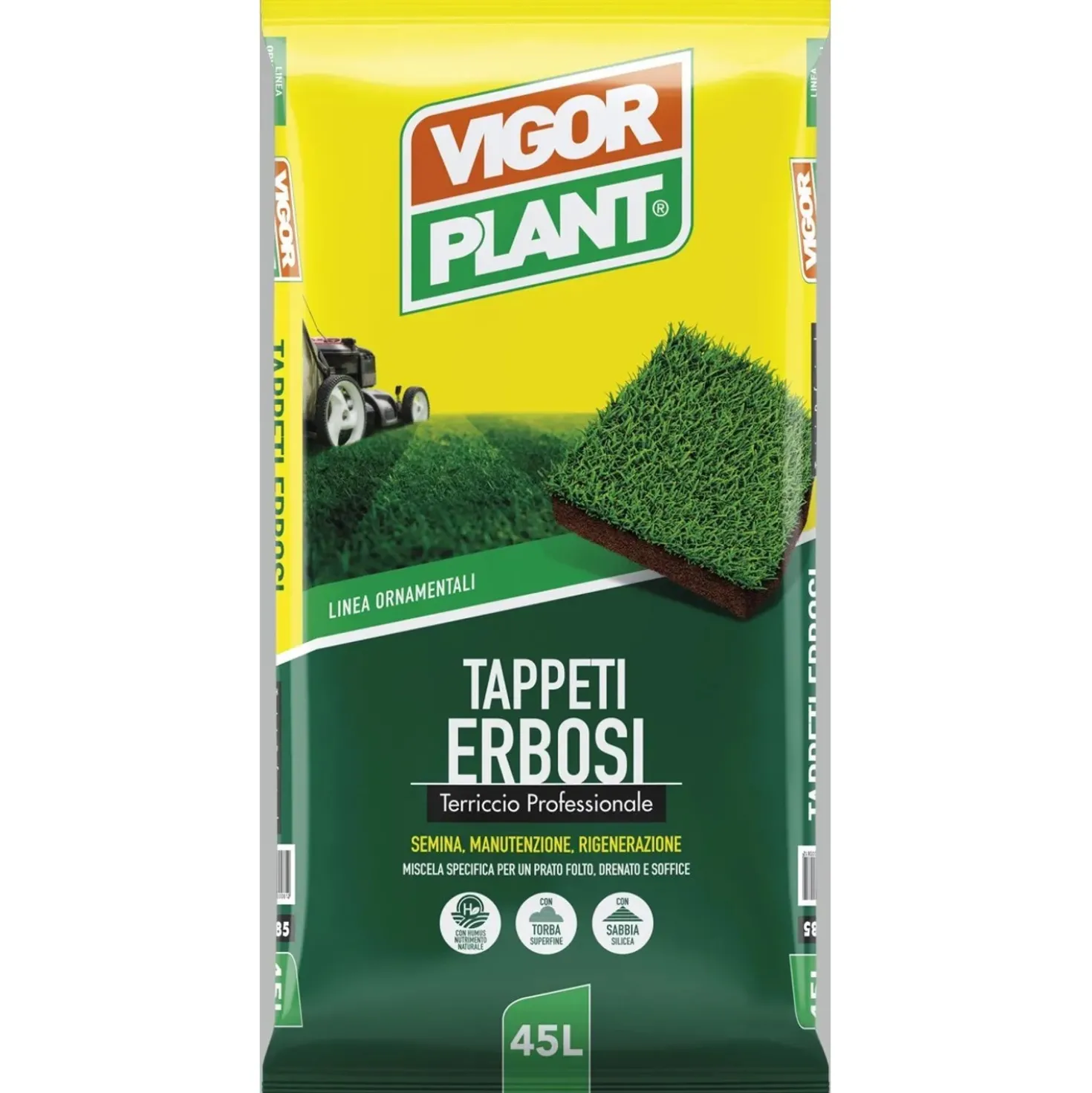 Terriccio professionale Vigorplant Tappeti Erbosi 45 l