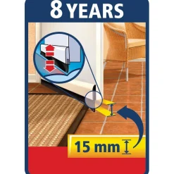 Tesa asta sottoporta Tesamoll Comfort per pavimenti non uniformi bianca