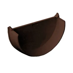 Testata per grondaia in PVC marrone 19 cm
