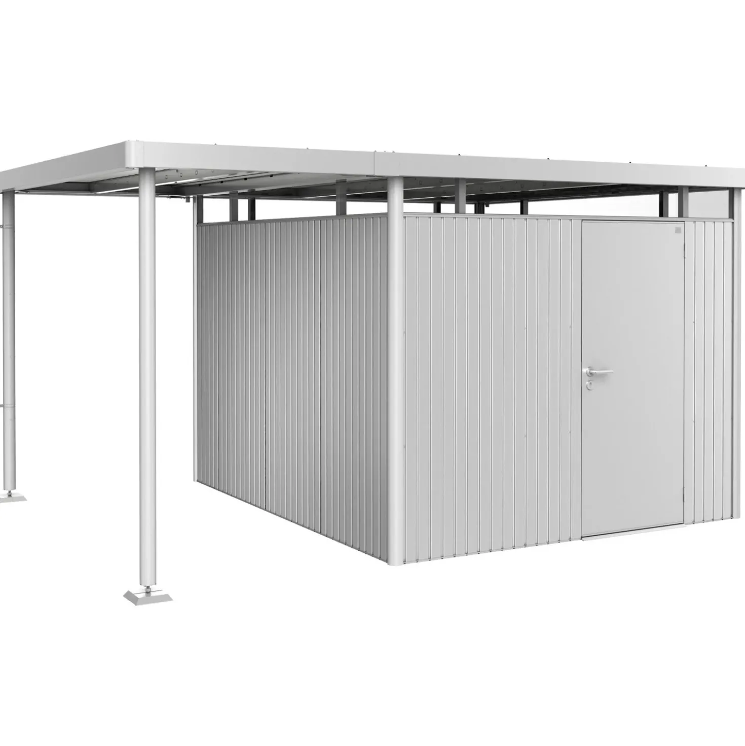 Tetto laterale casetta da giardino Biohort HighLine 5 da 150x315x222 cm arg met