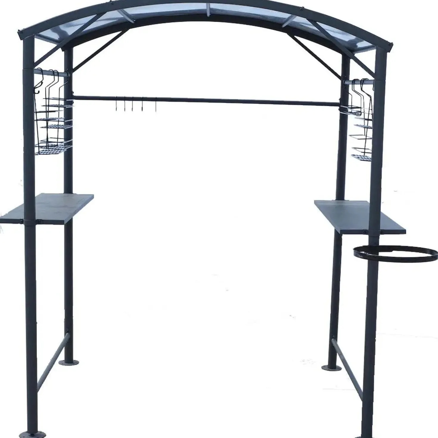 Tettoia barbecue in acciaio antracite 167x128 cm