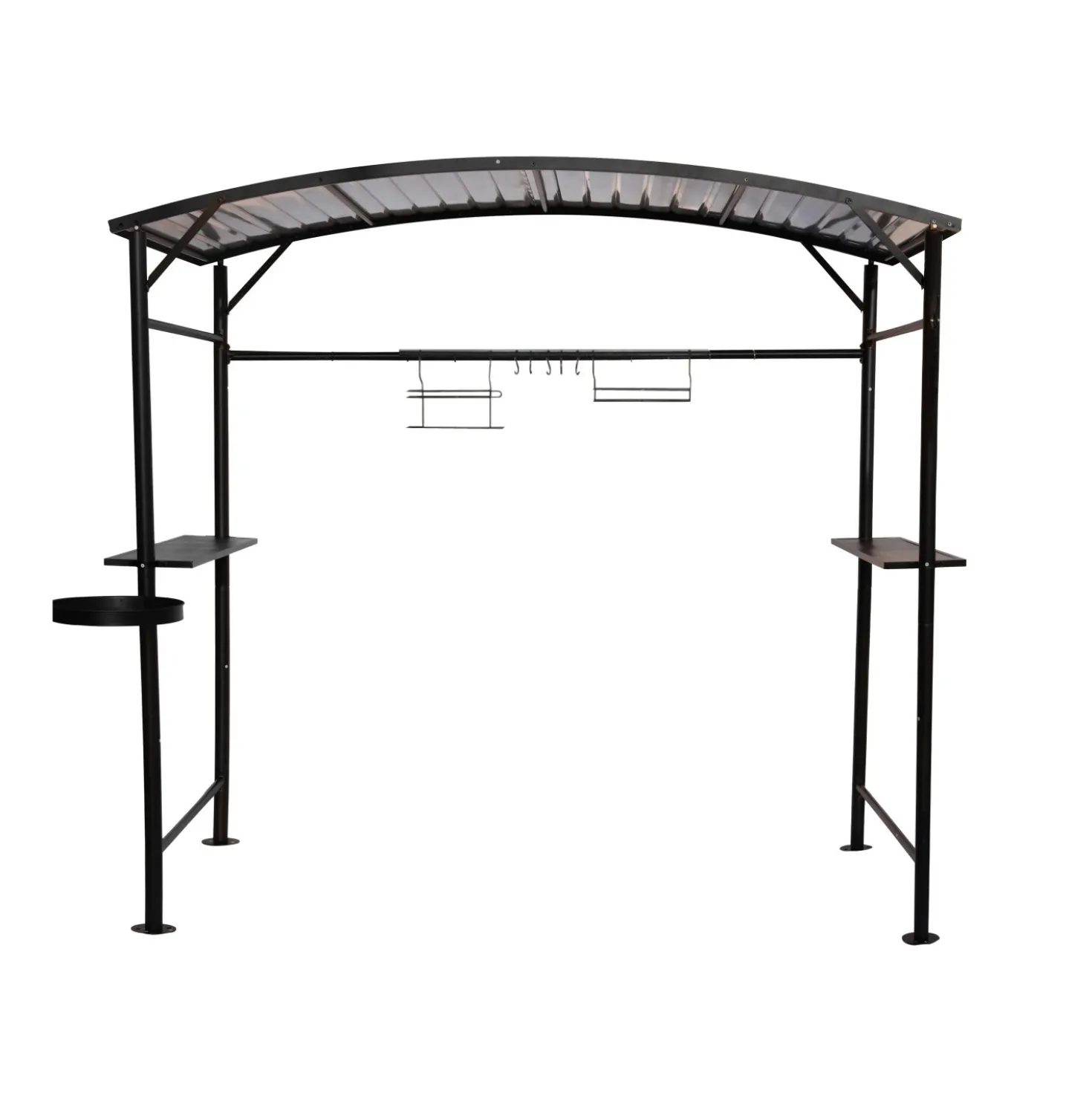 Tettoia barbecue in acciaio antracite 167x128 cm