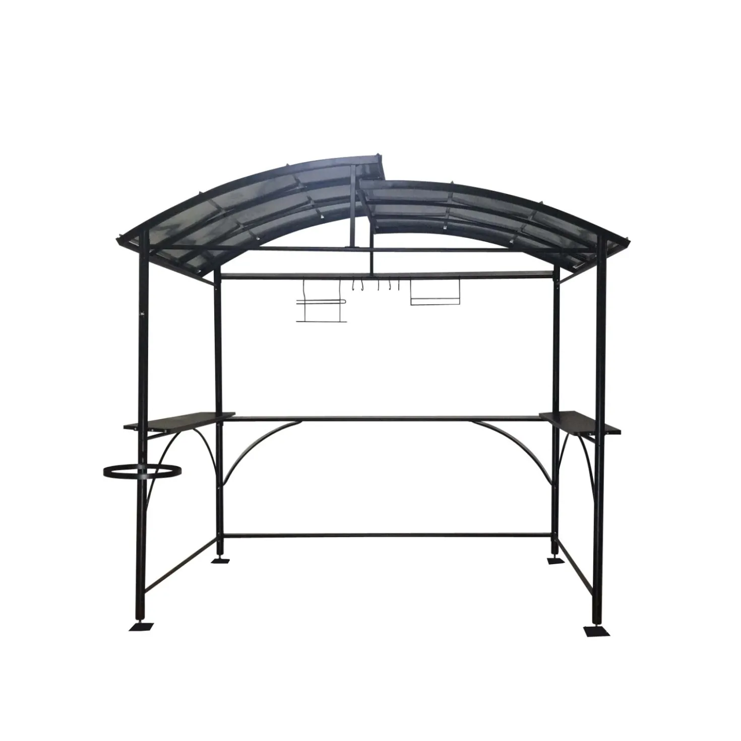 Tettoia barbecue in acciaio antracite 240x150 cm