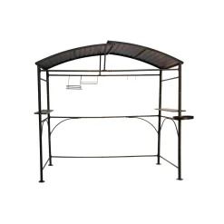 Tettoia barbecue in acciaio antracite 240x150 cm