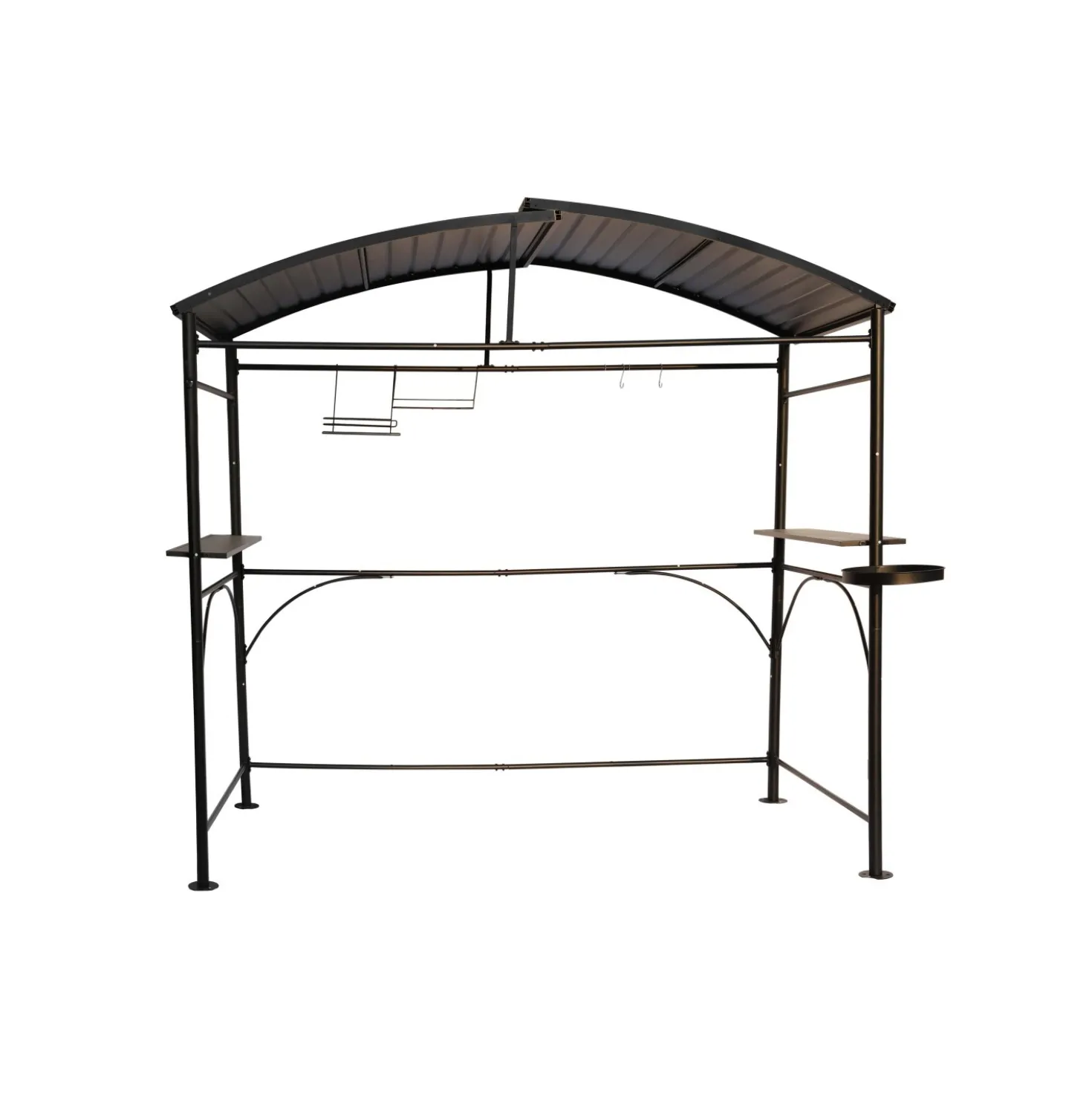 Tettoia barbecue in acciaio antracite 240x150 cm