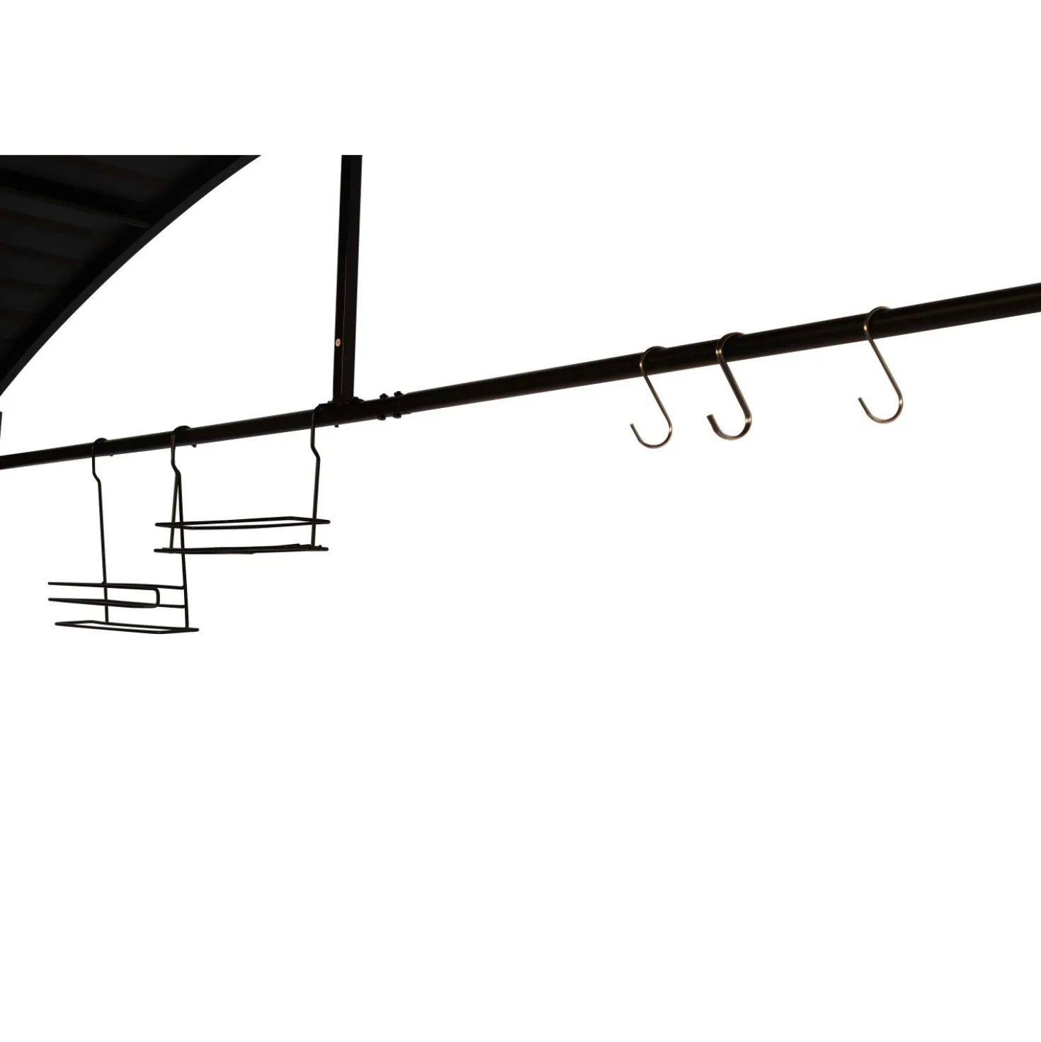 Tettoia barbecue in acciaio antracite 240x150 cm