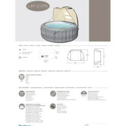 Tettuccio per piscina Lay-Z-Spa Bestway