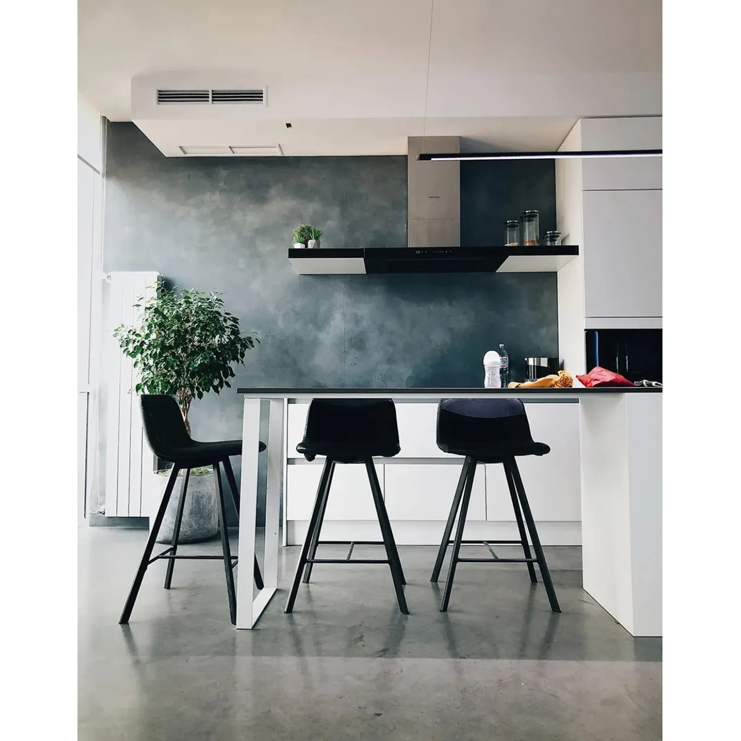 Top cucina nero vulcano 3040x600x17 mm