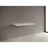 Top in finitura melaminico senza foro/staffe sp 4 cm 100x46cm acero bianco