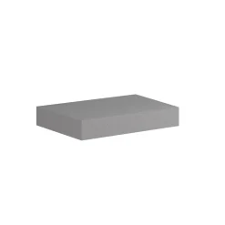 Top scatolato senza staffe 80x10x46 cm Grigio