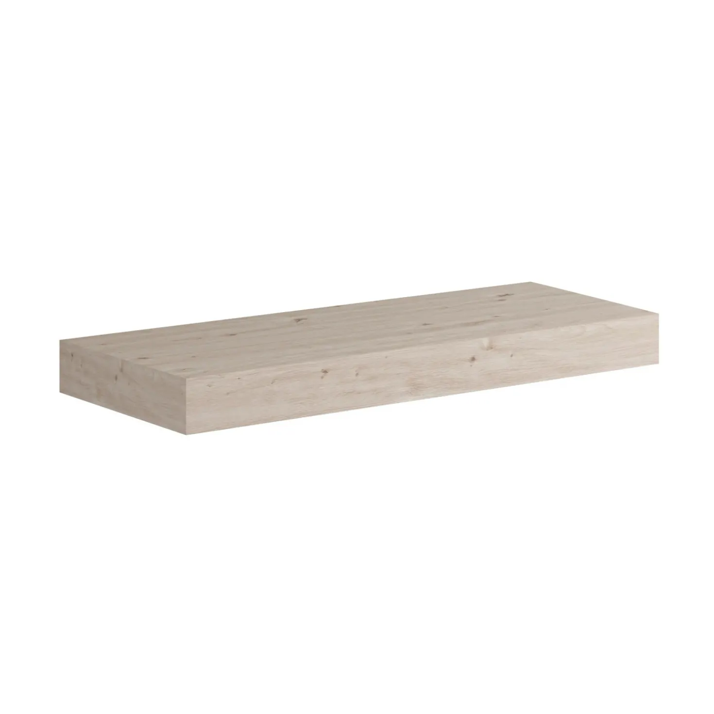 Top scatolato senza staffe 120x10x46 cm Rovere chiaro