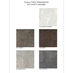 Top teknowood bianco marmo 1210 x 460 x 12,4 mm