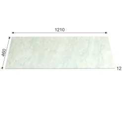 Top teknowood bianco marmo 1210 x 460 x 12,4 mm