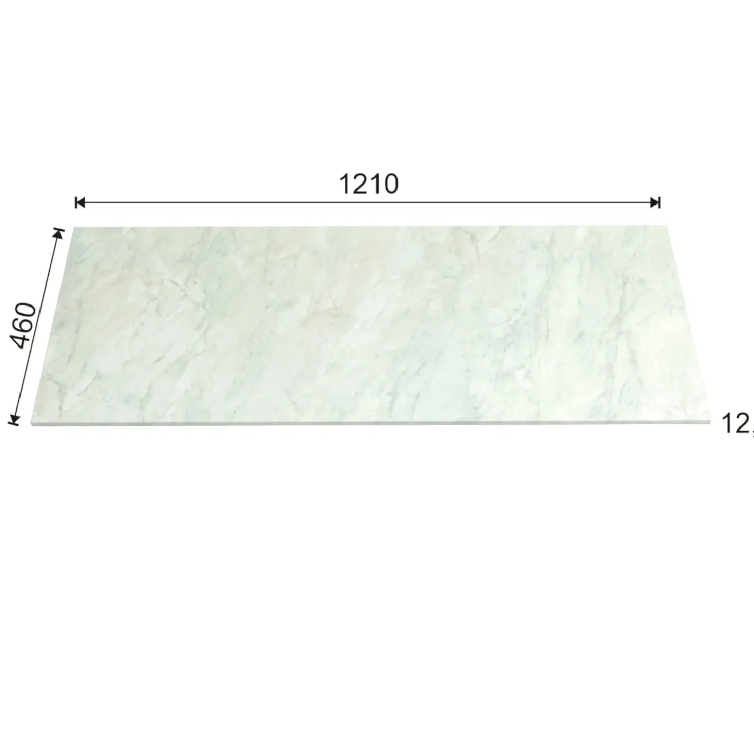 Top teknowood bianco marmo 1210 x 460 x 12,4 mm