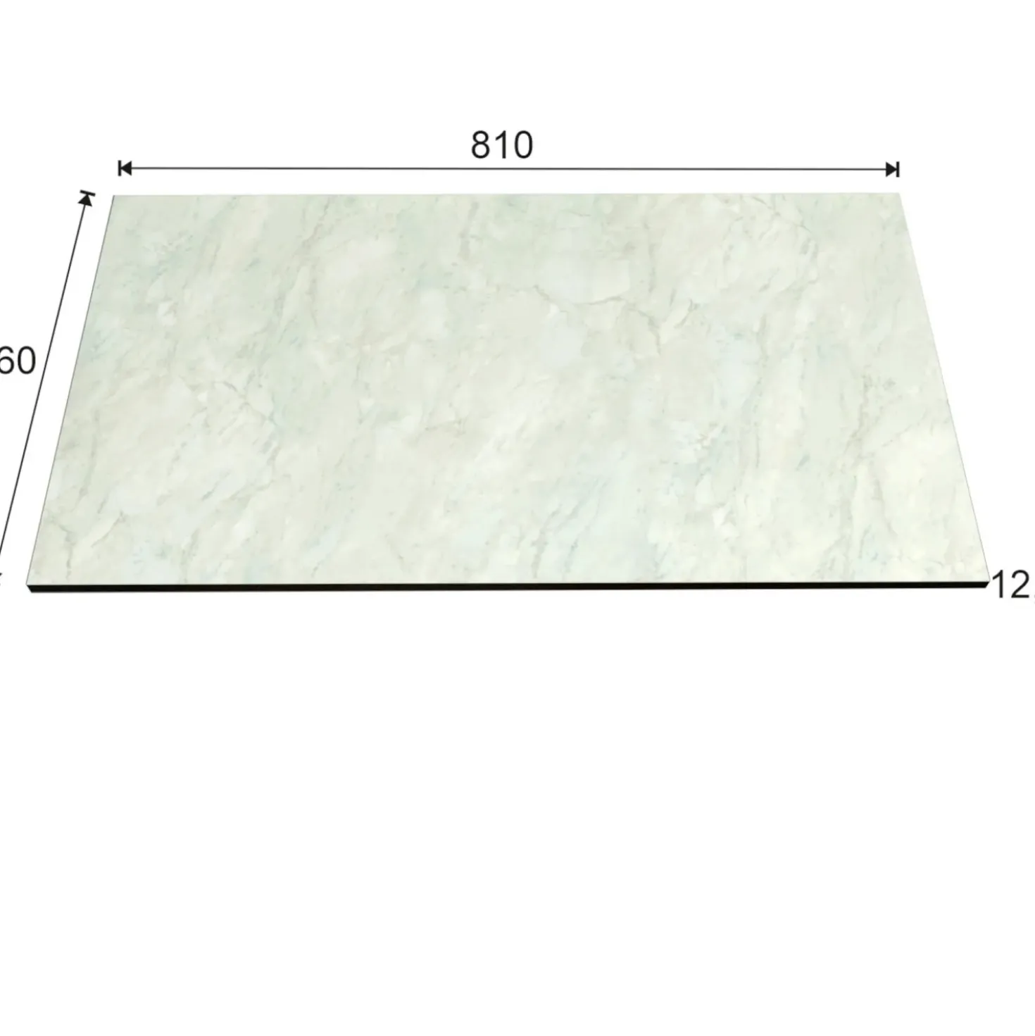 Top teknowood bianco marmo 810 x 460 x 12,4 mm