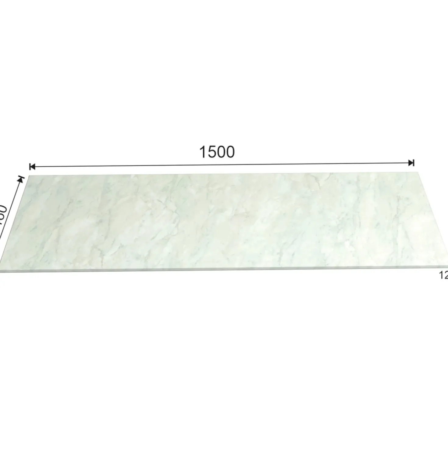 Top teknowood bianco marmo 1500 x 460 x 12,4 mm
