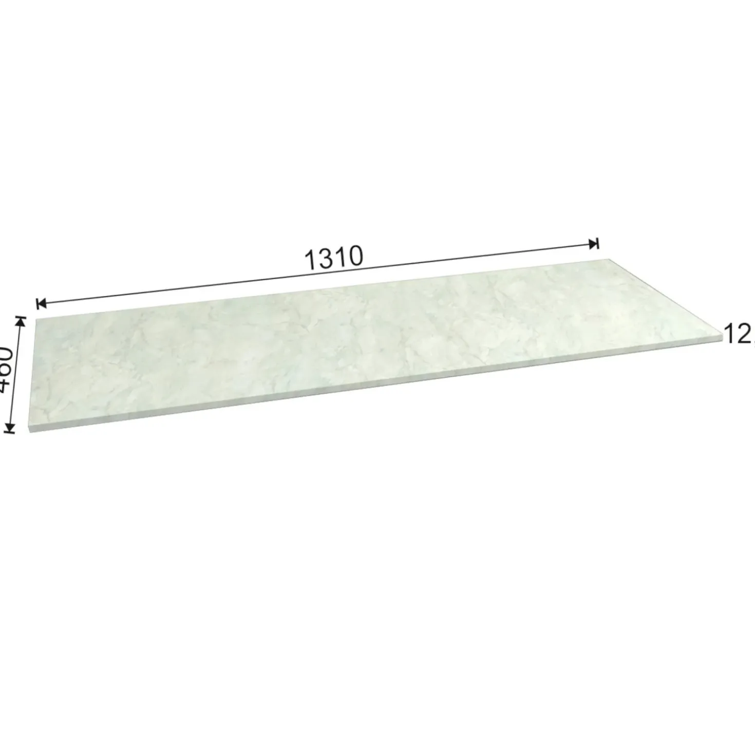 Top teknowood bianco marmo 1310 x 460 x 12,4 mm