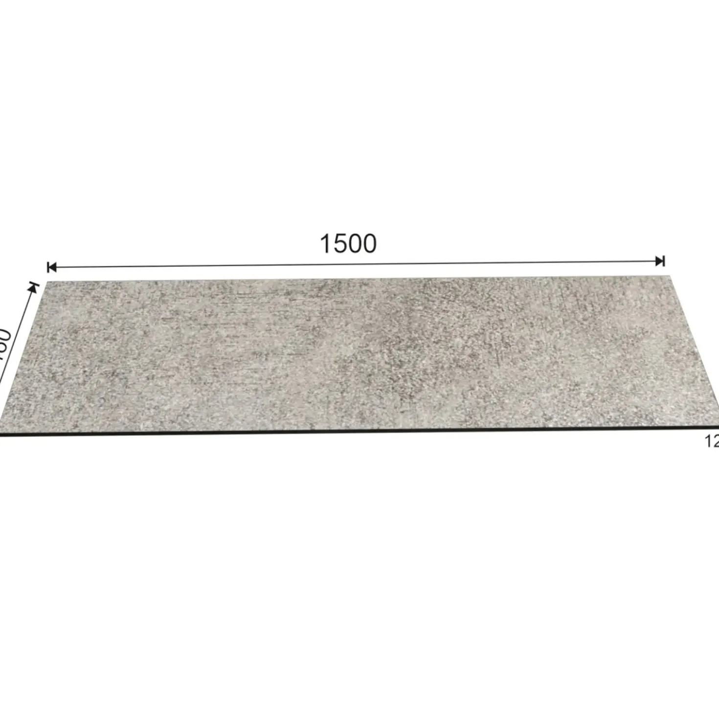 Top teknowood mercurio 1500 x 460 x 12,4 mm
