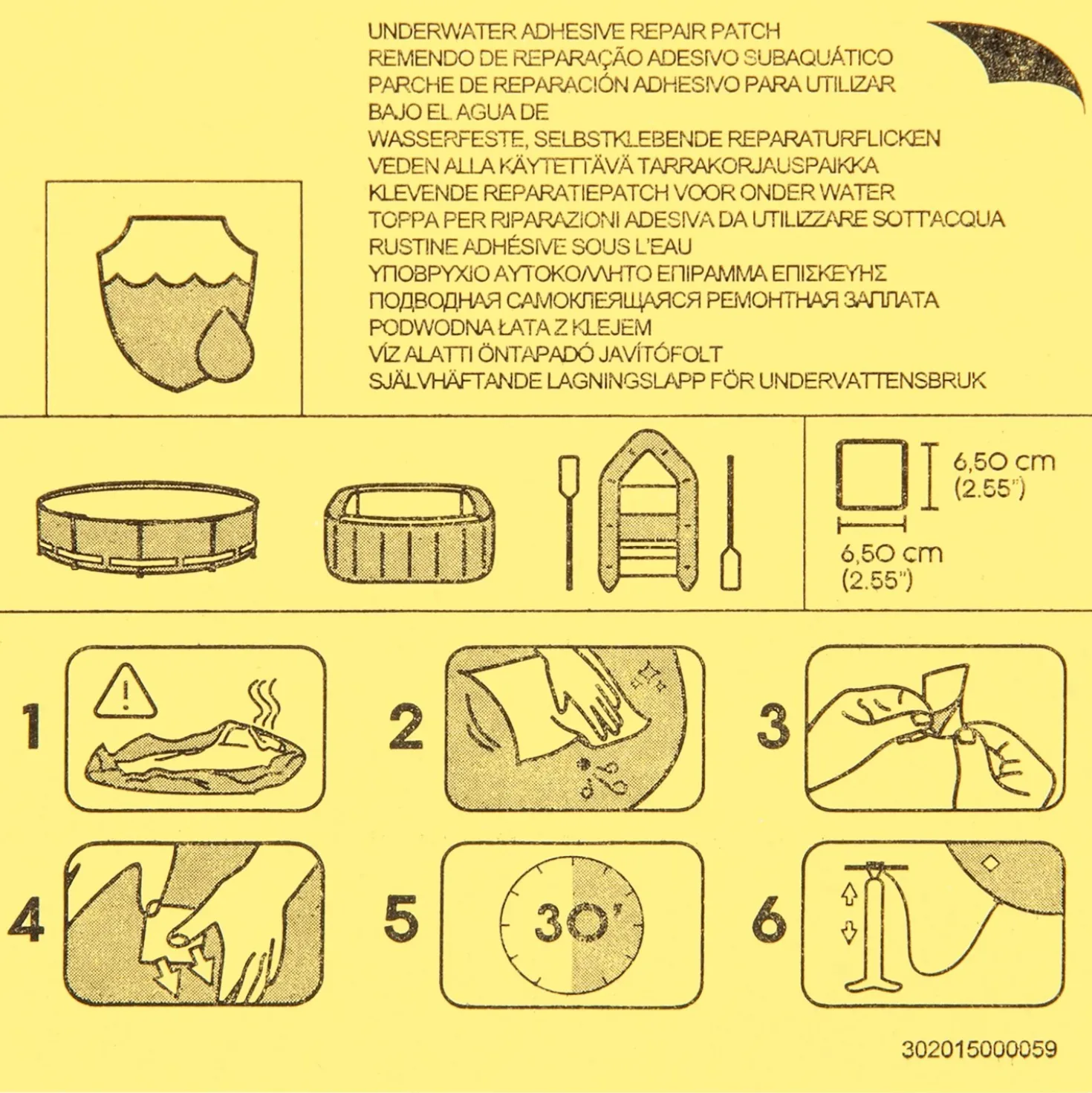 Toppe di riparazione Bestway autoadesive Impermeabili 10 pz