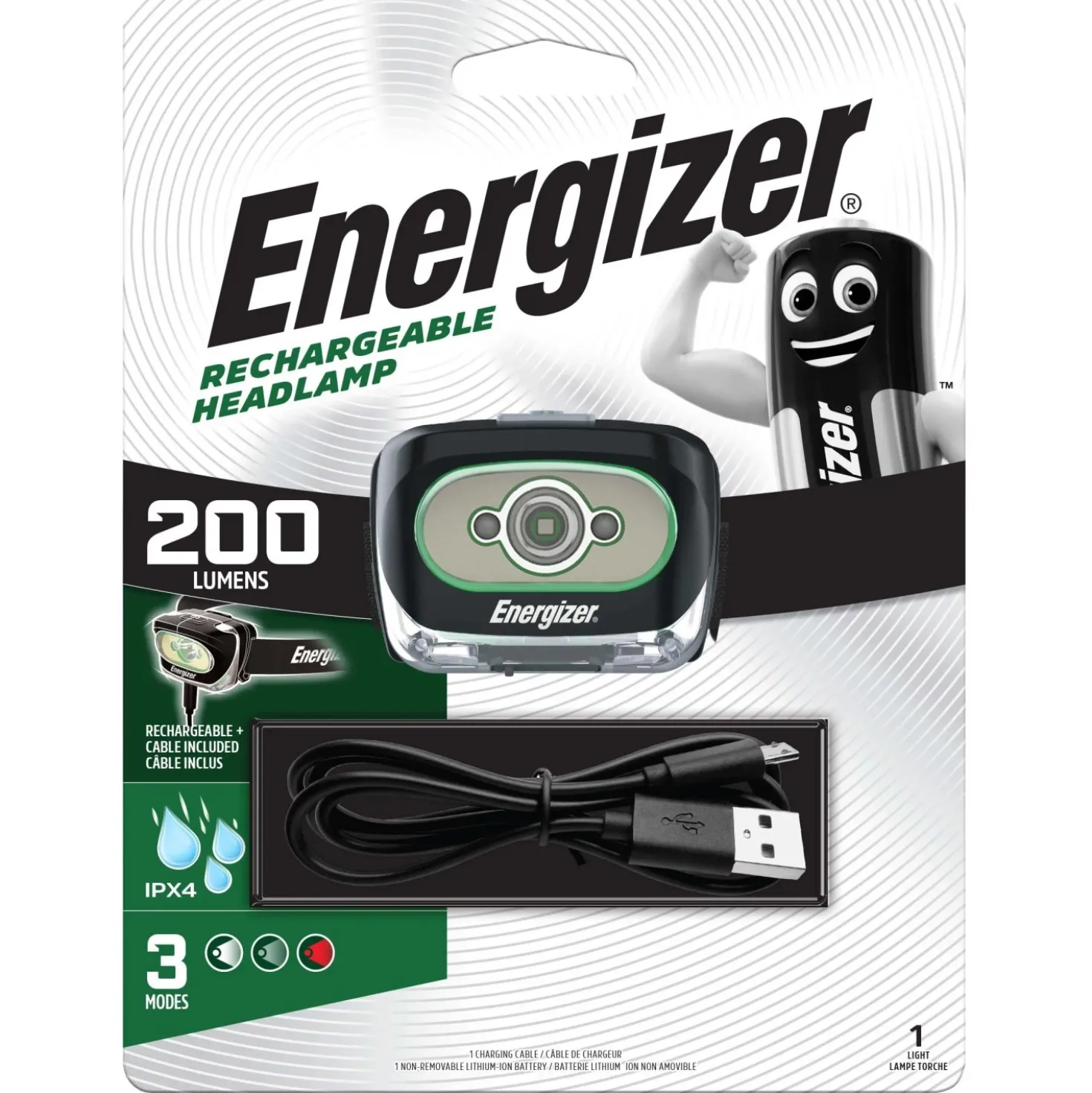 Torcia da testa Energizer ricaricabile