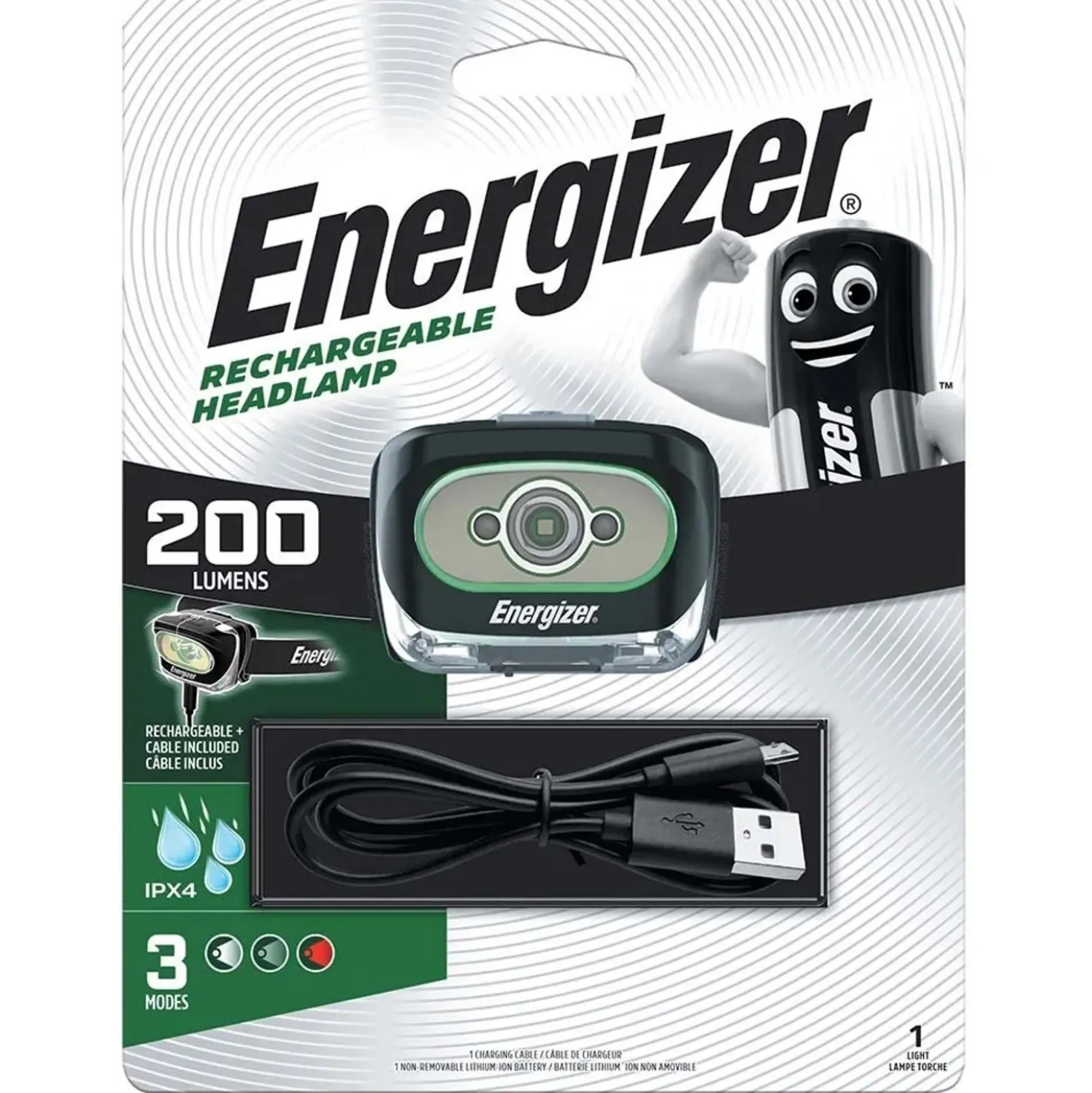 Torcia da testa Energizer ricaricabile