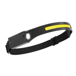Torcia frontale ricaricabile USB impermeabile con sensore di movimento