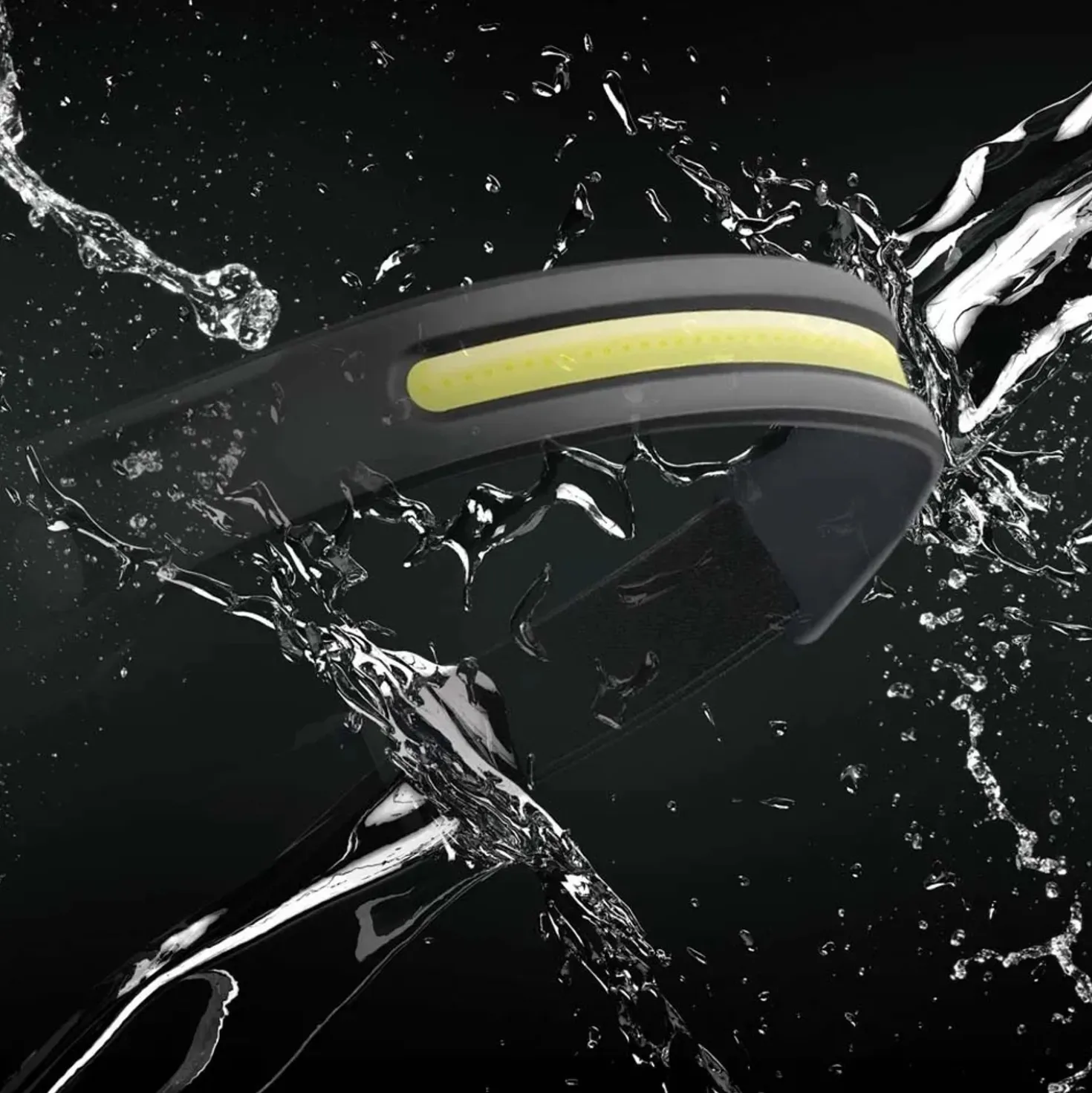 Torcia frontale ricaricabile USB impermeabile con sensore di movimento