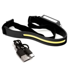 Torcia frontale ricaricabile USB impermeabile con sensore di movimento