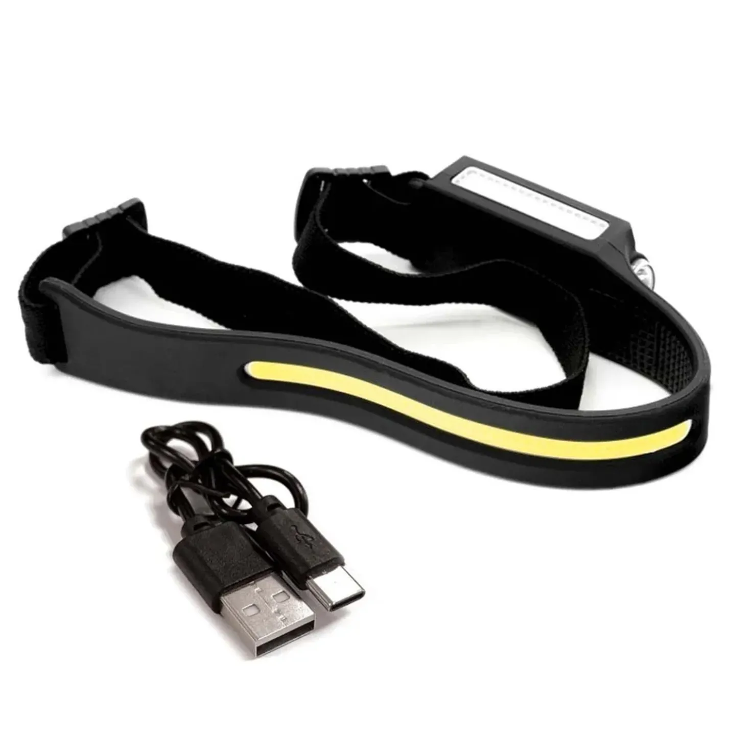 Torcia frontale ricaricabile USB impermeabile con sensore di movimento